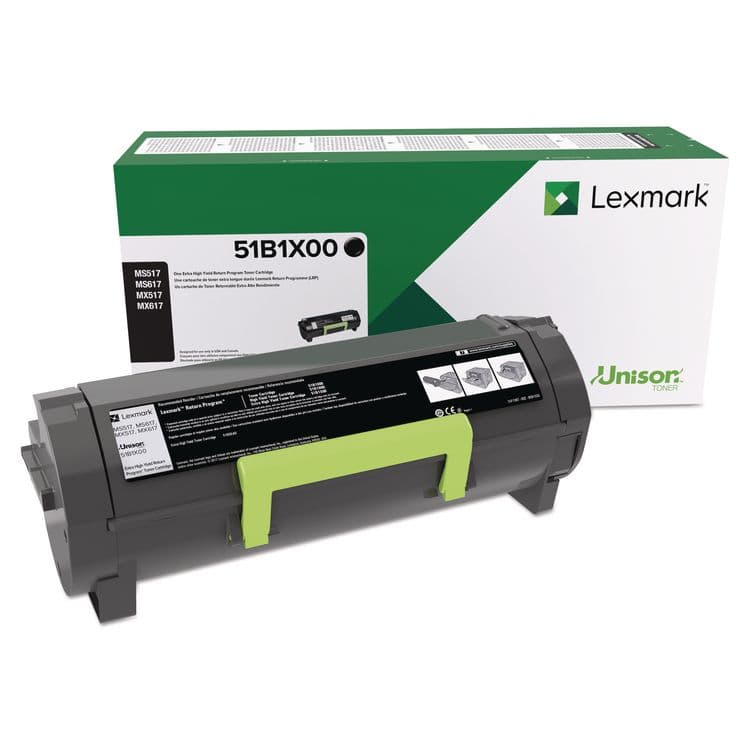 LEXMARK INT'L, . 51B1X00 Unison Extra High-Yield Toner, 20,000 Page-Yield, Black (LEX51B1X00)