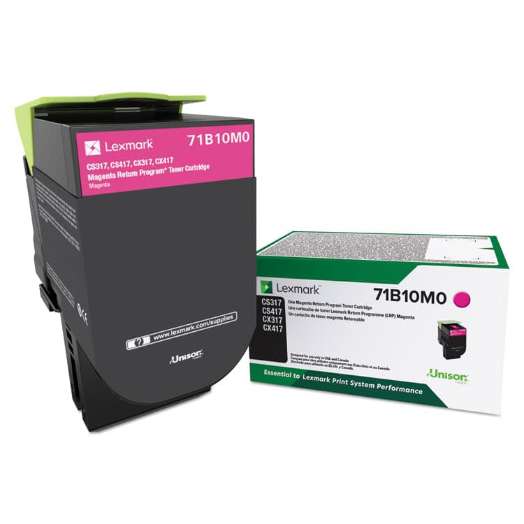 LEXMARK INT'L, . 71B10M0 Unison Toner, 2,300 Page-Yield, Magenta (LEX71B10M0)