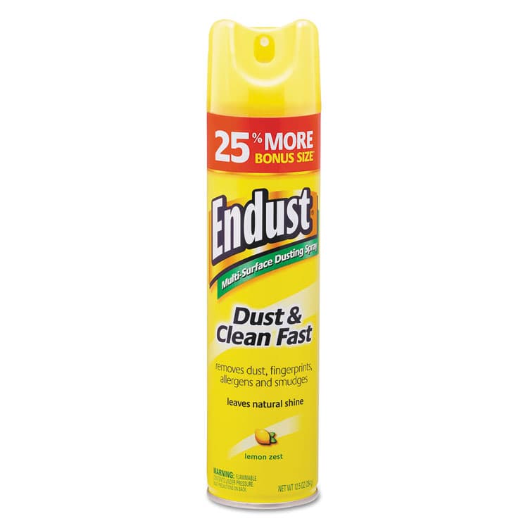 DIVERSEY Endust Multi-Surface Dusting and Cleaning Spray, Lemon Zest, 12.5 oz Aerosol Spray (DVOCB508171EA)