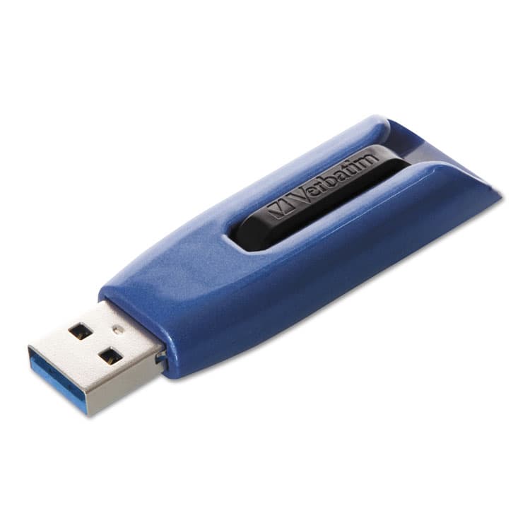 VERBATIM CORPORATION V3 Max USB 3.0 Flash Drive, 256 GB, Blue (VER49809)