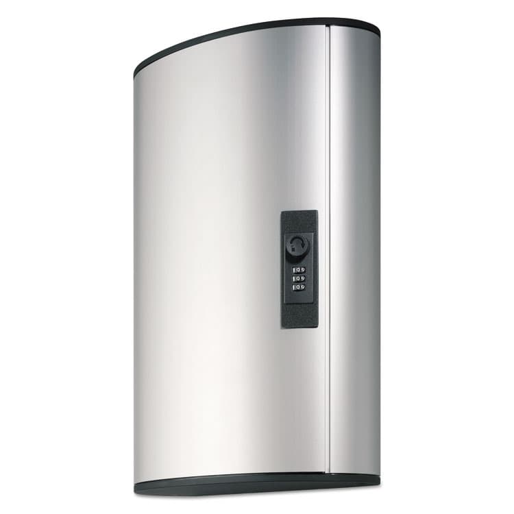 DURABLE OFFICE PRODUCTS CORP. Locking Key Cabinet, 72-Key, Brushed Aluminum, Silver, 11.75 x 4.63 x 15.75 (DBL196723)