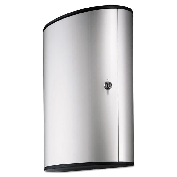 DURABLE OFFICE PRODUCTS CORP. Locking Key Cabinet, 72-Key, Brushed Aluminum, Silver, 11.75" x 4.63" x 15.75" (DBL195523)