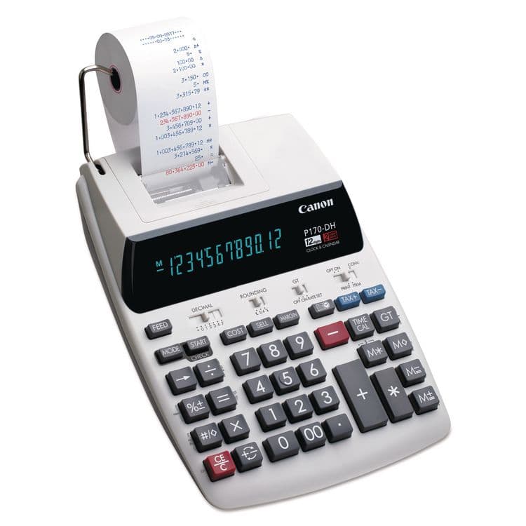 CANON USA, . P170-DH-3 Printing Calculator, Black/Red Print, 2.3 Lines/Sec (CNM2204C001)