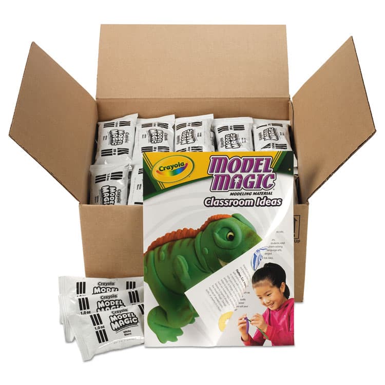 BINNEY & SMITH / CRAYOLA Model Magic Modeling Compound,1 oz Packs, 75 Packs, White, 6 lbs 13 oz (CYO236001)
