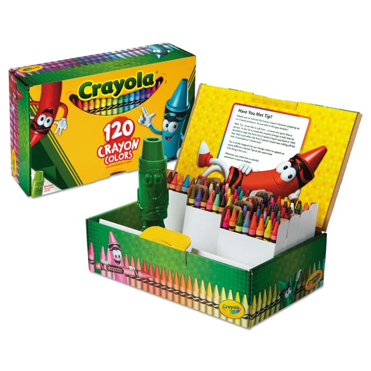 BINNEY & SMITH / CRAYOLA Classic Color Crayons, Tuck Box Packaging, Regular Size, 0.31" x 3.63", 120 Assorted Colors, 120/Box (CYO526920) thumbnail 3