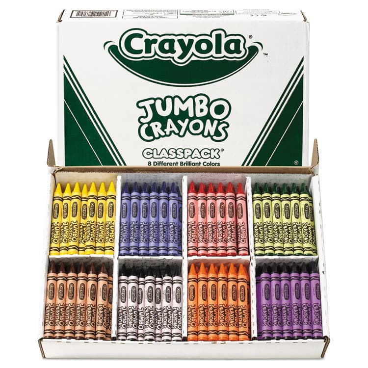 BINNEY & SMITH / CRAYOLA Jumbo Classpack Crayons, Jumbo Size, 0.56" x 5", 8 Assorted Colors, 200/Pack (CYO528389) thumbnail 4