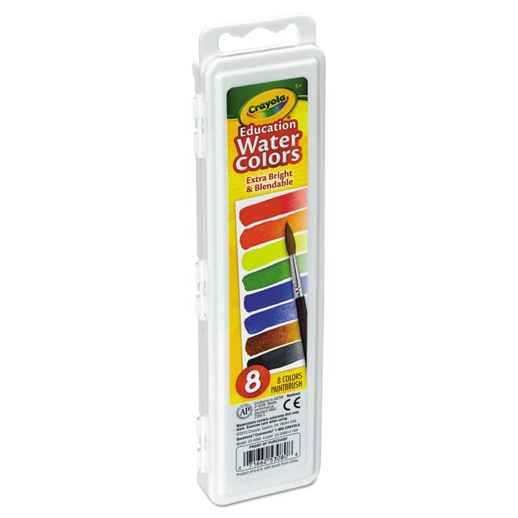 BINNEY & SMITH / CRAYOLA Watercolors, 8 Assorted Colors, Palette Tray (CYO530080) thumbnail 2