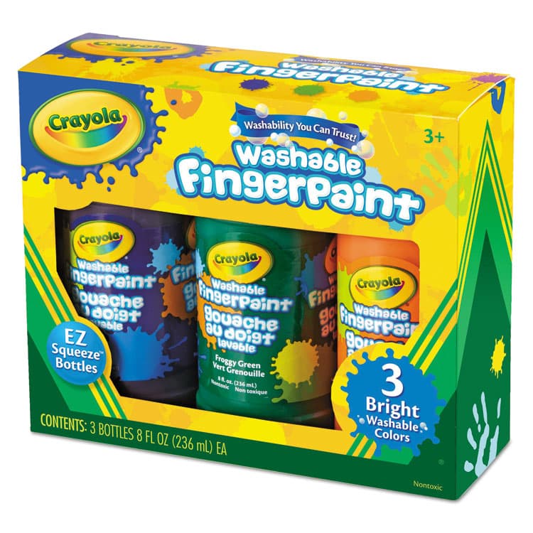BINNEY & SMITH / CRAYOLA Washable Fingerpaint Pack, 3 Assorted Bright Colors, 8 oz Tube, 3/Box (CYO551311) thumbnail 2