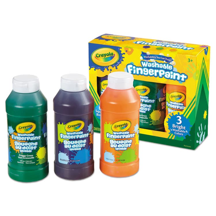 BINNEY & SMITH / CRAYOLA Washable Fingerpaint Pack, 3 Assorted Bright Colors, 8 oz Tube, 3/Box (CYO551311) thumbnail 3