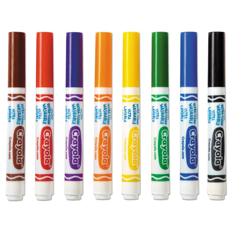 BINNEY & SMITH / CRAYOLA Ultra-Clean Washable Markers, Broad Bullet Tip, Assorted Colors, 8/Pack (CYO587808) thumbnail 4
