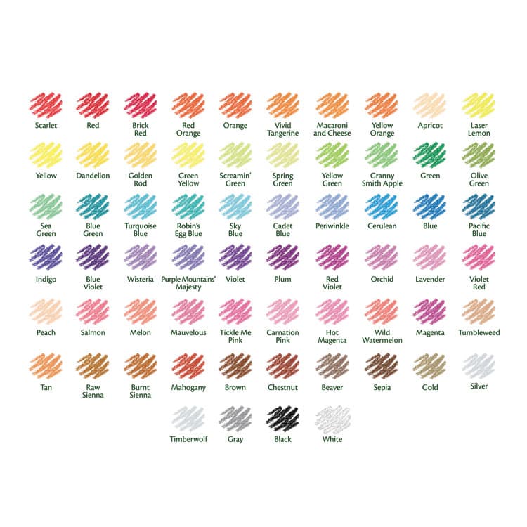 BINNEY & SMITH / CRAYOLA Short Colored Pencils Hinged Top Box with Built-in Pencil Sharpener, 3.3 mm, 2B, Assorted Lead and Barrel Colors, 64/Pack (CYO683364) thumbnail 3