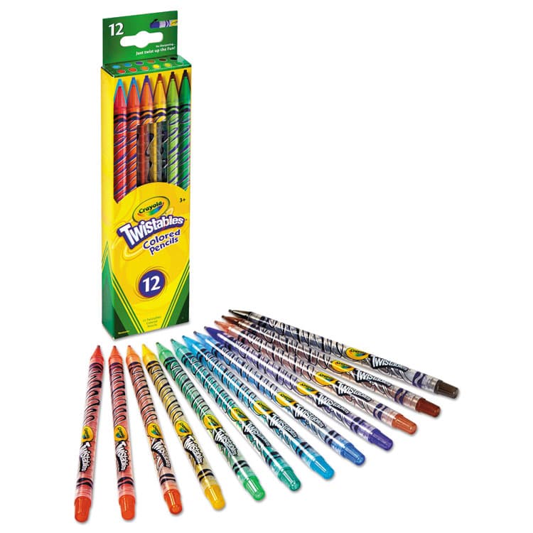 BINNEY & SMITH / CRAYOLA Twistables Colored Pencils, 2 mm, 2B, Assorted Lead and Barrel Colors, Dozen (CYO687408) thumbnail 3