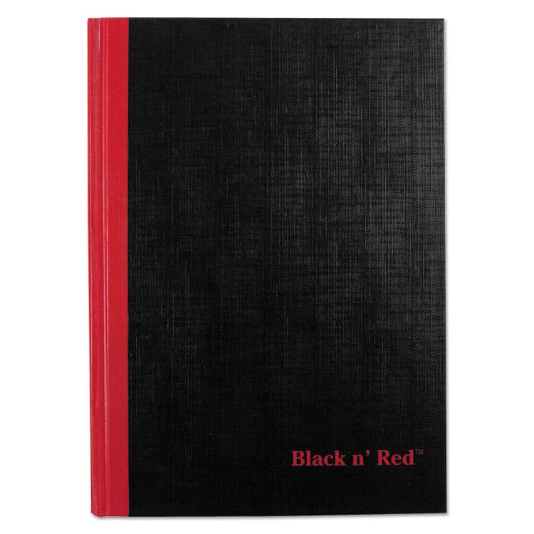 MEAD PRODUCTS Hardcover Casebound Notebooks, SCRIBZEE Compatible, 1-Subject, Wide/Legal Rule, Black/Red Cover, (96) 8.25 x 5.63 Sheets (JDKE66857) thumbnail 2