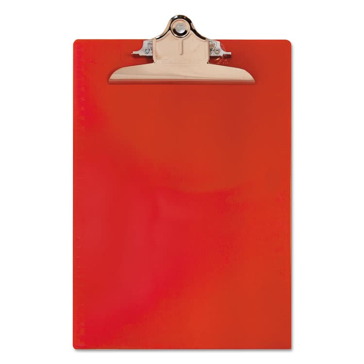 SAUNDERS MFG. CO., . Recycled Plastic Clipboard with Ruler Edge, 1" Clip Capacity, Holds 8.5 x 11 Sheets, Red (SAU21601) thumbnail 3
