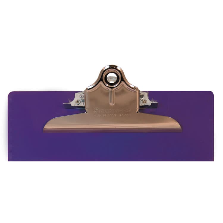SAUNDERS MFG. CO., . Recycled Plastic Clipboard with Ruler Edge, 1" Clip Capacity, Holds 8.5 x 11 Sheets, Purple (SAU21606) thumbnail 2
