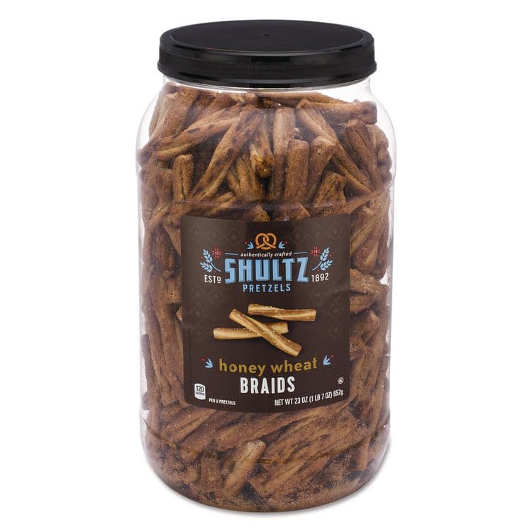 SHULTZ Pretzels, Honey Wheat, Tub, 1.44 oz (OFX6270)