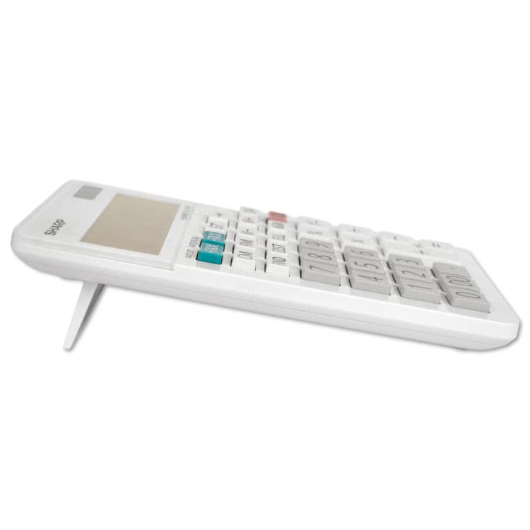SHARP ELECTRONICS EL-334W Large Desktop Calculator, 12-Digit LCD (SHREL334W) thumbnail 3