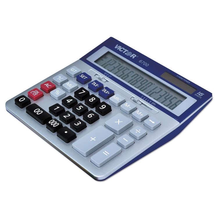 VICTOR TECHNOLOGY LLC 6700 Large Desktop Calculator, 16-Digit LCD (VCT6700) thumbnail 3