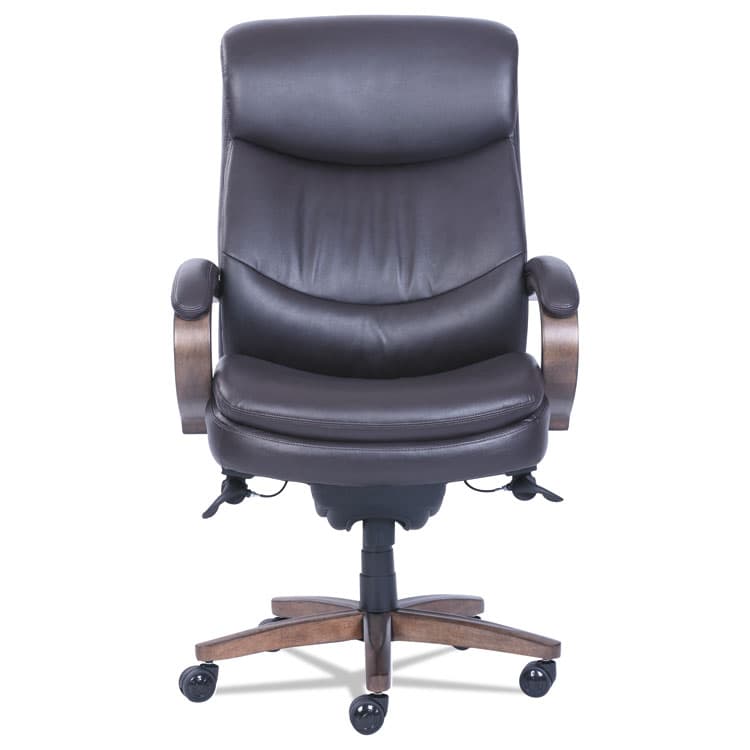 LA-Z-BOY CHAIR COMPANY Woodbury Big/Tall Executive Chair, Supports Up to 400 lb, 20.25" to 23.25" Seat Height, Brown Seat/Back, Weathered Sand Base (LZB48961B) thumbnail 2