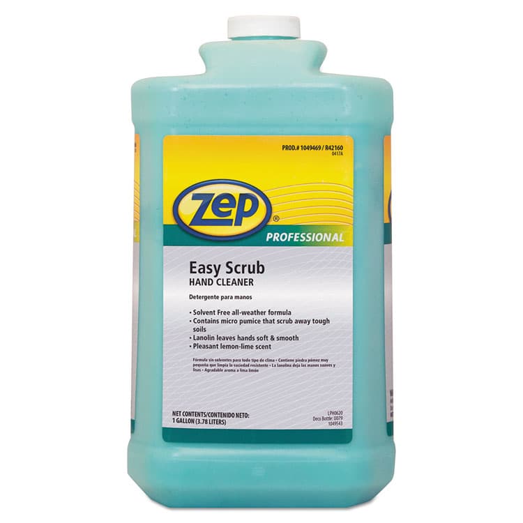 ZEP . Industrial Hand Cleaner, Easy Scrub, Lemon Scent, 1 gal Bottle, 4/Carton (ZPP1049469) thumbnail 2