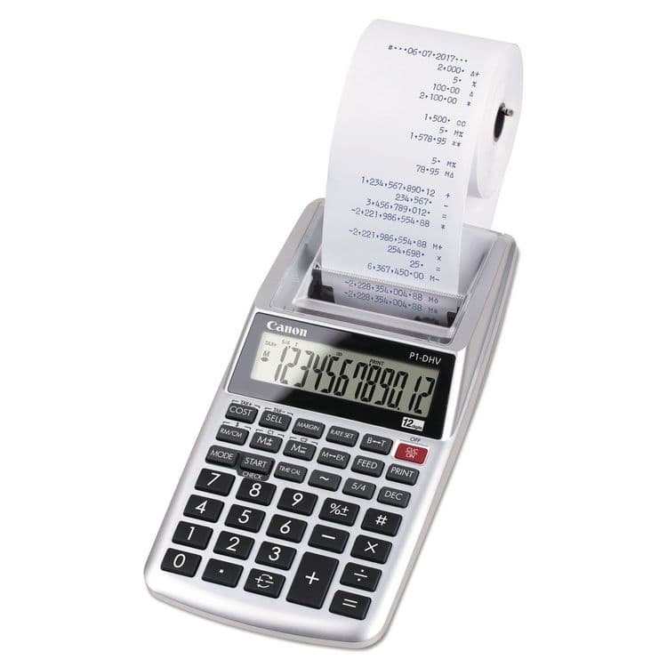 CANON USA, . P1-DHV 12-Digit Palm Printing Calculator, Purple Print, 2 Lines/Sec (CNM2203C001)