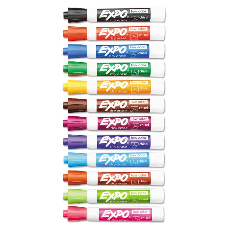 SANFORD Low-Odor Dry-Erase Marker, Broad Chisel Tip, Assorted Colors, 12/Set (SAN80699A) thumbnail 2