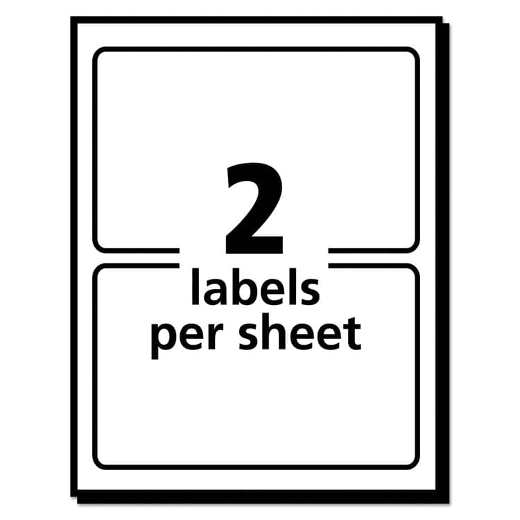 AVERY PRODUCTS CORPORATION Vibrant Laser Color-Print Labels w/ Sure Feed, 4.75 x 7.75, White, 50/Pack (AVE6876) thumbnail 4
