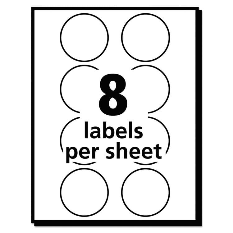 AVERY PRODUCTS CORPORATION Printable Self-Adhesive Removable Color-Coding Labels, 1.25" dia, Neon Red, 8/Sheet, 50 Sheets/Pack, (5497) (AVE05497) thumbnail 4