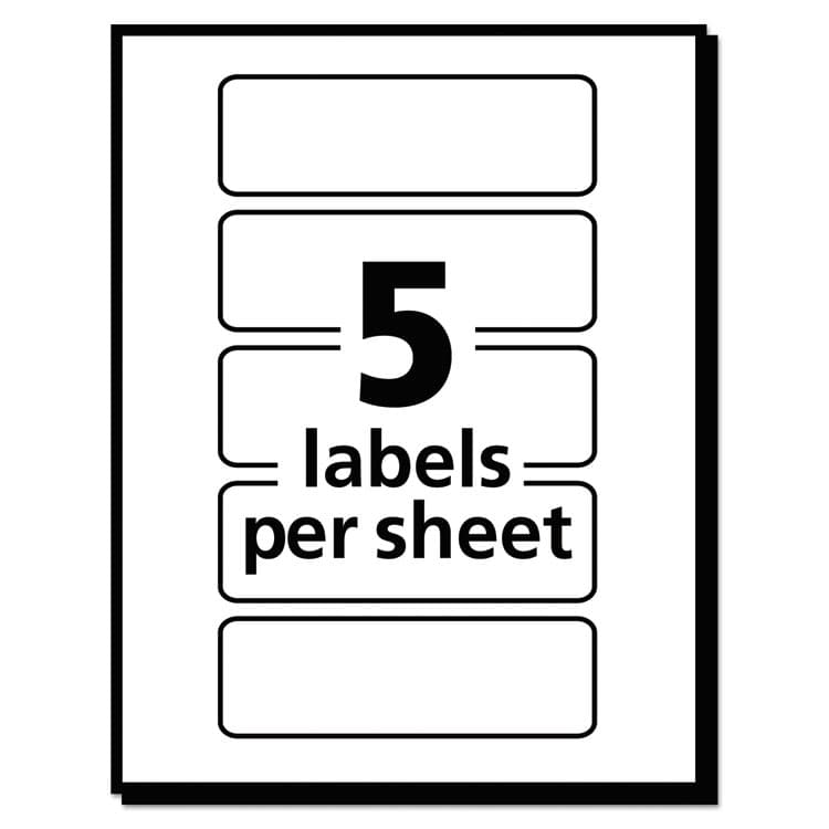AVERY PRODUCTS CORPORATION Removable Multi-Use Labels, Inkjet/Laser Printers, 1 x 3, White, 5/Sheet, 50 Sheets/Pack, (5436) (AVE05436) thumbnail 3