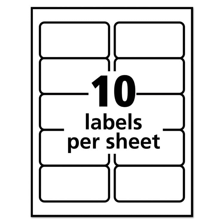 AVERY PRODUCTS CORPORATION Repositionable Shipping Labels w/Sure Feed, Inkjet/Laser, 2 x 4, White, 1000/Box (AVE55163) thumbnail 4