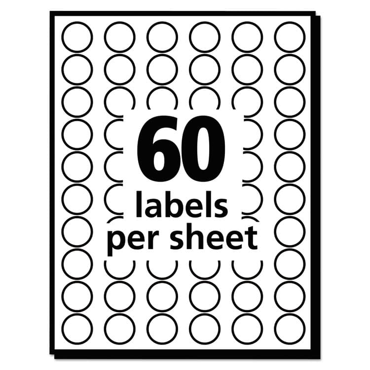 AVERY PRODUCTS CORPORATION Handwrite Only Self-Adhesive Removable Round Color-Coding Labels, 0.5" dia, Neon Red, 60/Sheet, 14 Sheets/Pack, (5051) (AVE05051) thumbnail 4