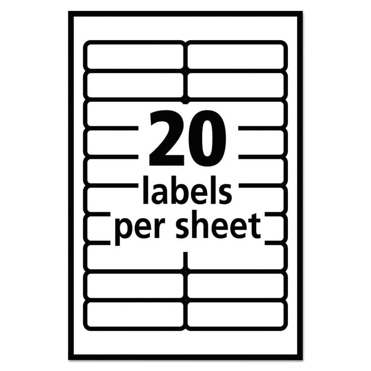 AVERY PRODUCTS CORPORATION Removable Multi-Use Labels, Inkjet/Laser Printers, 0.5 x 1.75, White, 20/Sheet, 42 Sheets/Pack, (5422) (AVE05422) thumbnail 3