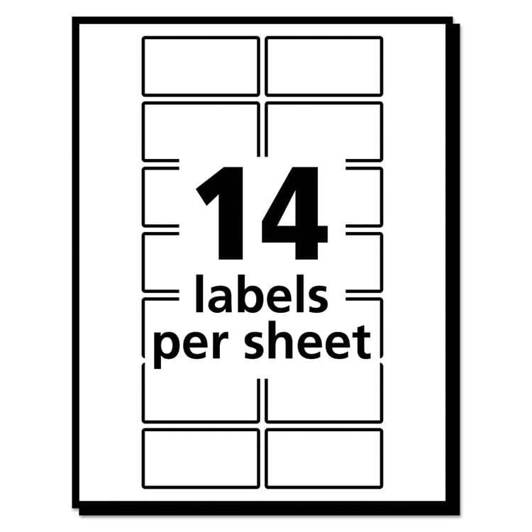AVERY PRODUCTS CORPORATION Removable Multi-Use Labels, Inkjet/Laser Printers, 0.75 x 1.5, White, 14/Sheet, 36 Sheets/Pack, (5430) (AVE05430) thumbnail 4