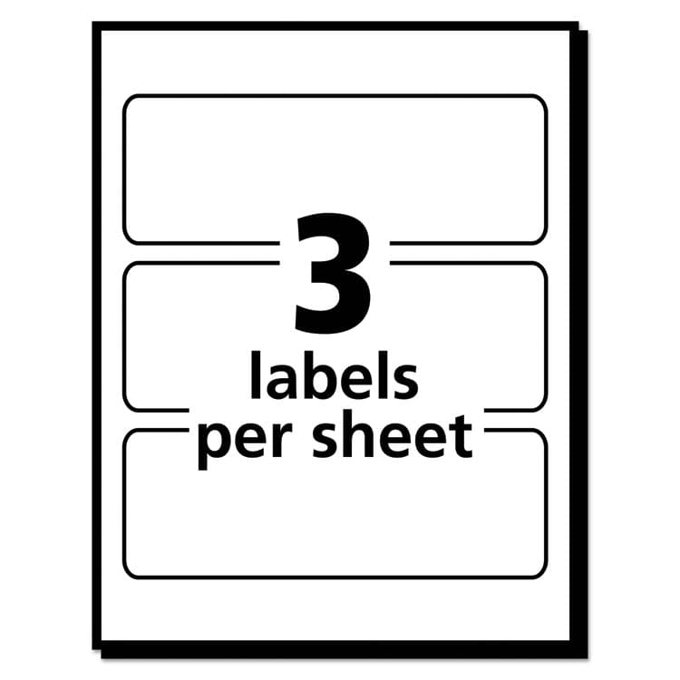 AVERY PRODUCTS CORPORATION Removable Multi-Use Labels, Inkjet/Laser Printers, 1.5 x 3, White, 3/Sheet, 50 Sheets/Pack, (5440) (AVE05440) thumbnail 4
