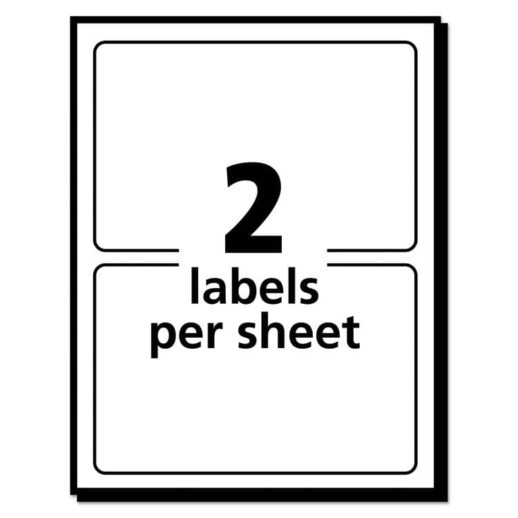 AVERY PRODUCTS CORPORATION Removable Multi-Use Labels, Inkjet/Laser Printers, 3 x 4, White, 2/Sheet, 40 Sheets/Pack, (5453) (AVE05453) thumbnail 3