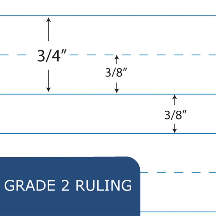 ROARING SPRING PAPER PRODUCTS Grade School Ruled Composition Book, Grade 2 Manuscript Format, Blue Marble Cover, (50) 9.75 x 7.75 Sheets (ROA77921) thumbnail 3
