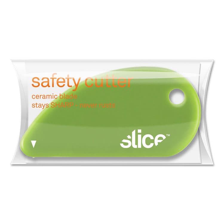 SLICE, . Safety Cutters, Fixed, Non Replaceable Micro Safety Blade, 0.1" Ceramic Blade, 2.4" Plastic Handle, Green (SLI00200) thumbnail 2