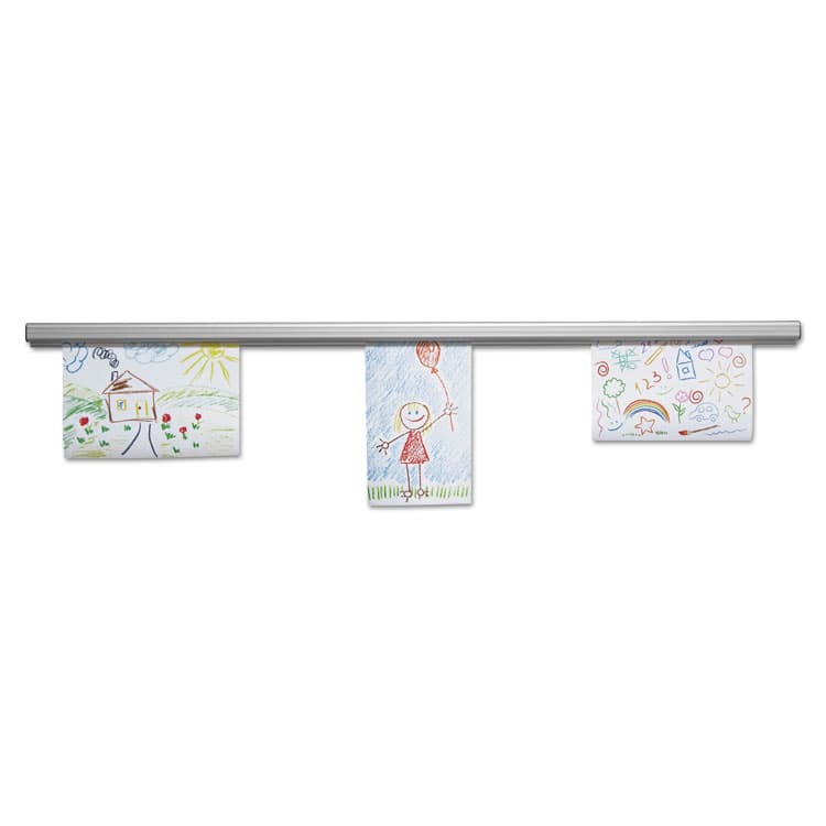 ADVANTUS CORPORATION Grip-A-Strip Display Rails, 1.5" x 36", Satin Aluminum (AVT2005) thumbnail 3