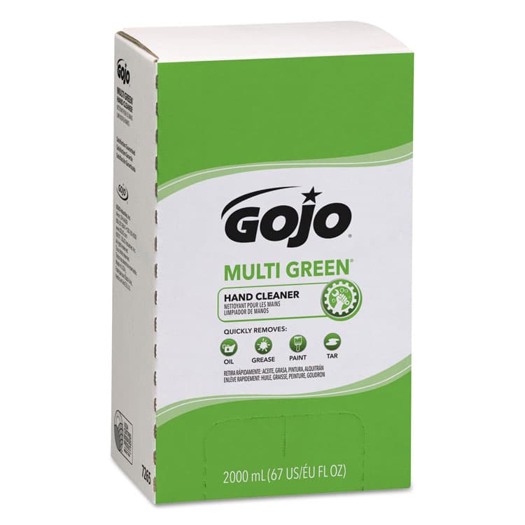 GO-JO INDUSTRIES MULTI GREEN Hand Cleaner, Refill for PRO TDX Push Style Dispenser, Citrus Solvent with Natural Pumice, 2,000 mL, 4/Carton (GOJ7265) thumbnail 2