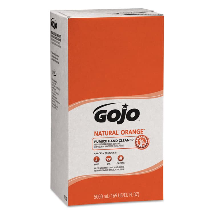 GO-JO INDUSTRIES NATURAL ORANGE Pumice Hand Cleaner Refill, Citrus Scent, 5,000 mL, 2/Carton (GOJ7556) thumbnail 2