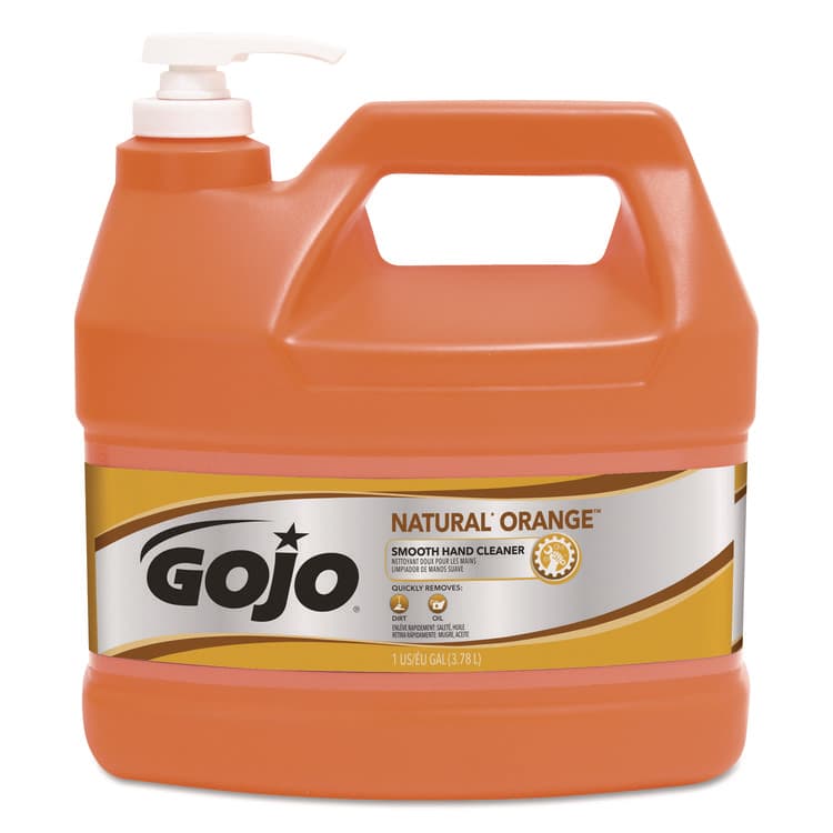 GO-JO INDUSTRIES NATURAL ORANGE Smooth Hand Cleaner, Citrus Scent, 1 gal, 4/Carton (GOJ094504) thumbnail 2