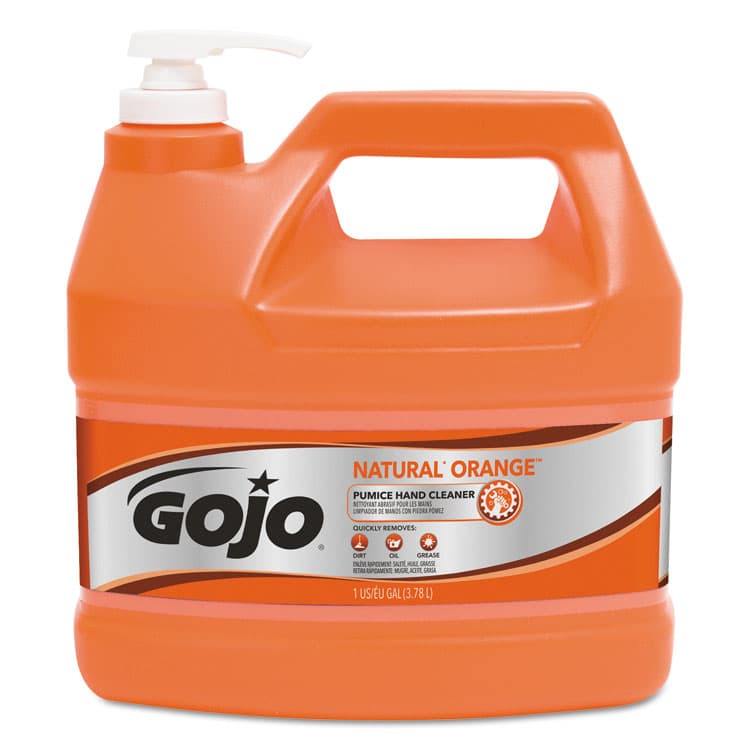 GO-JO INDUSTRIES NATURAL ORANGE Pumice Hand Cleaner, Citrus Scent, 1 gal, 4/Carton (GOJ095504CT)