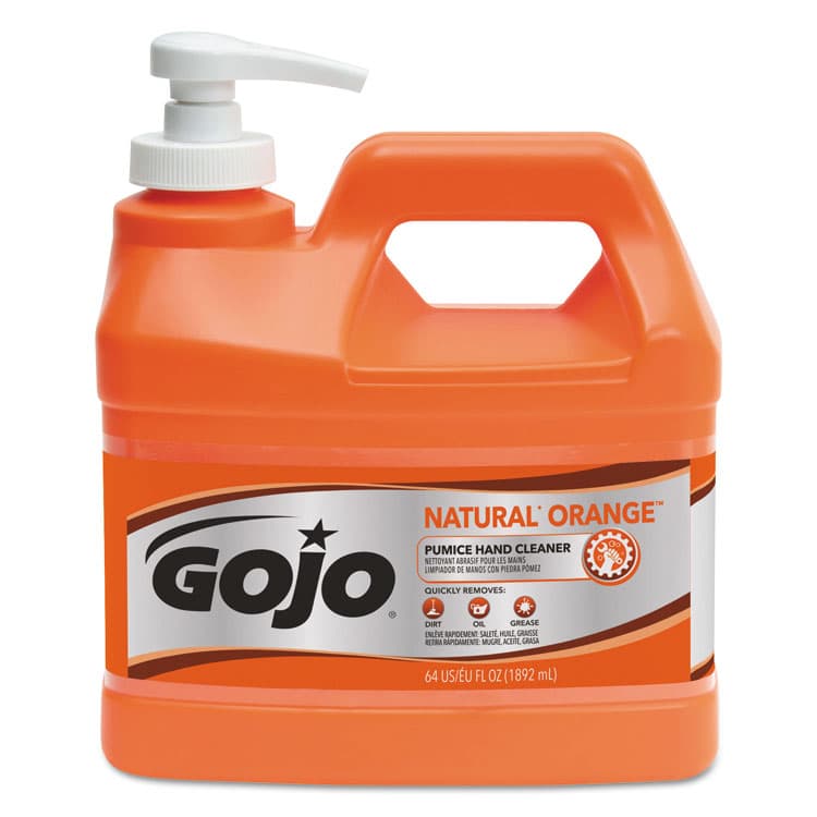 GO-JO INDUSTRIES NATURAL ORANGE Pumice Hand Cleaner, Citrus Scent, 0.5 gal (GOJ095804) thumbnail 2