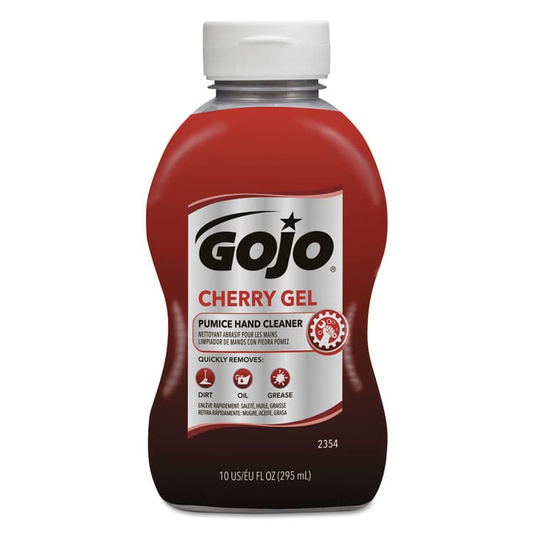 GO-JO INDUSTRIES Cherry Gel Pumice Hand Cleaner, Cherry Scent, 10 oz, 8/Carton (GOJ235408)