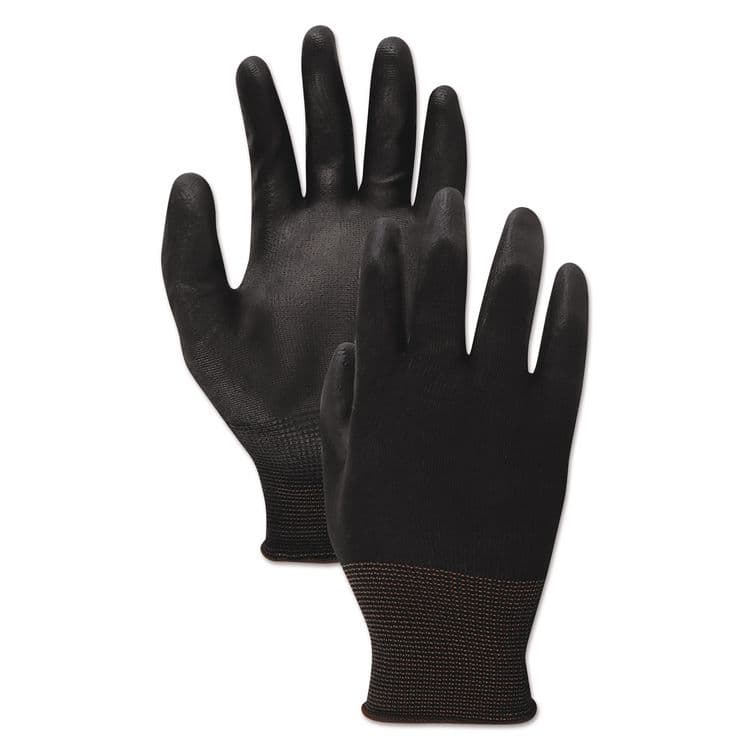 BOARDWALK Palm Coated HPPE Gloves, Medium (Size 8), Salt and Pepper/Black, 12 Pairs (BWK000298) thumbnail 3