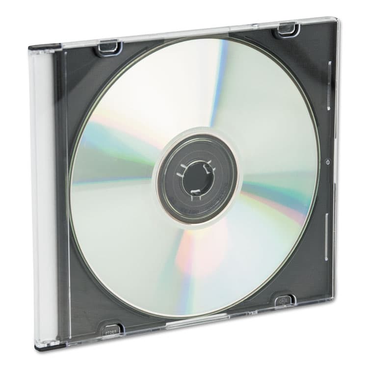 INNOVERA CD/DVD Slim Jewel Cases, Clear/Black, 25/Pack (IVR85825) thumbnail 2