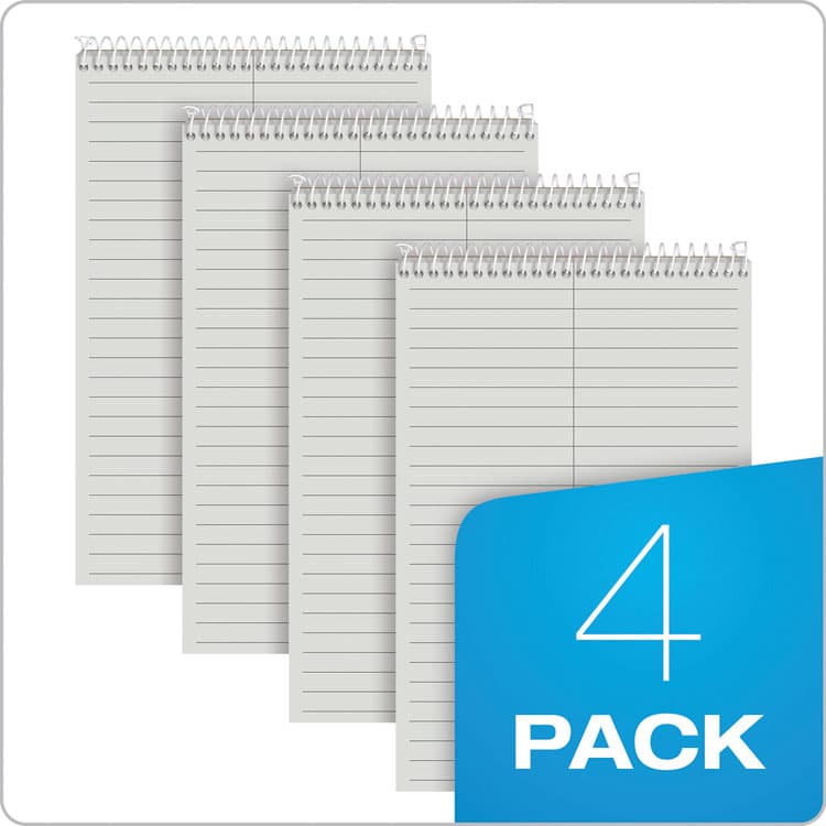 TOPS BUSINESS FORMS Prism Steno Pads, Gray Cover, Gregg Rule, (80) Gray 6 x 9 Sheets, 4/Pack (TOP80274) thumbnail 2