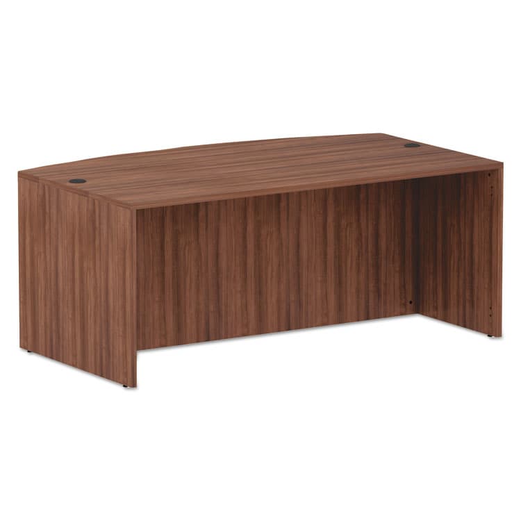 ALERA Alera Valencia Series Bow Front Desk Shell, 71" x 41.38" x 29.63", Modern Walnut (ALEVA227236WA)