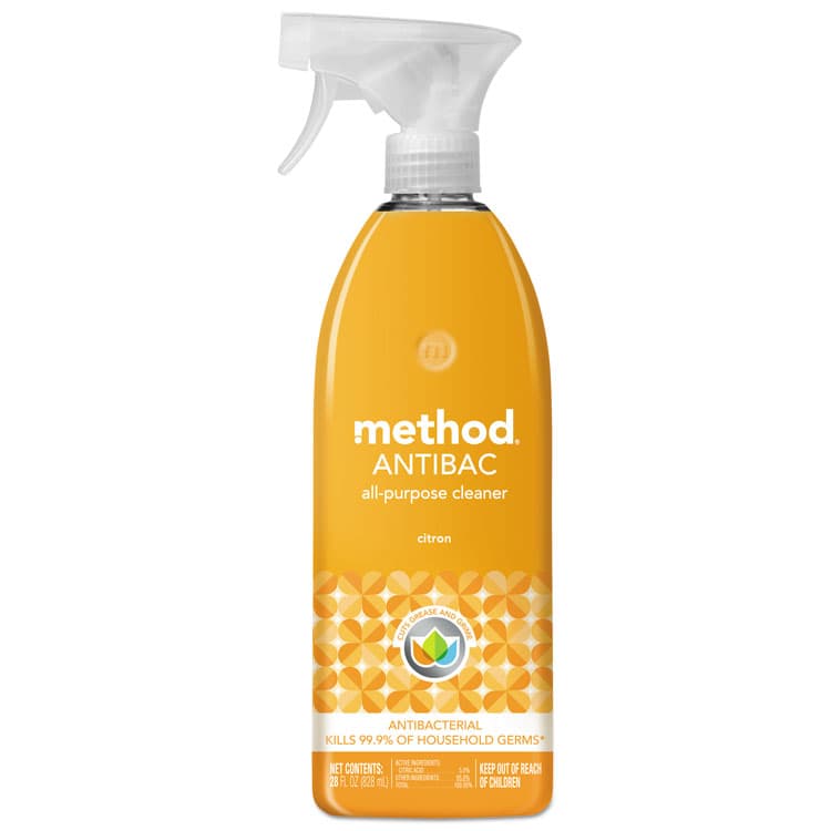 METHOD PRODUCTS . Antibac All-Purpose Cleaner, Citron Scent, 28 oz Spray Bottle (MTH01743EA)