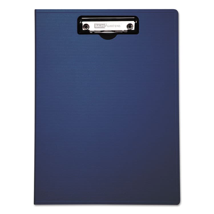 BAUMGARTENS Portfolio Clipboard with Low-Profile Clip, Portrait Orientation, 0.5" Clip Capacity, Holds 8.5 x 11 Sheets, Blue (BAU61633) thumbnail 2